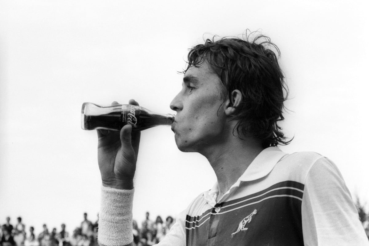 Ivan Lendl drinking Coke