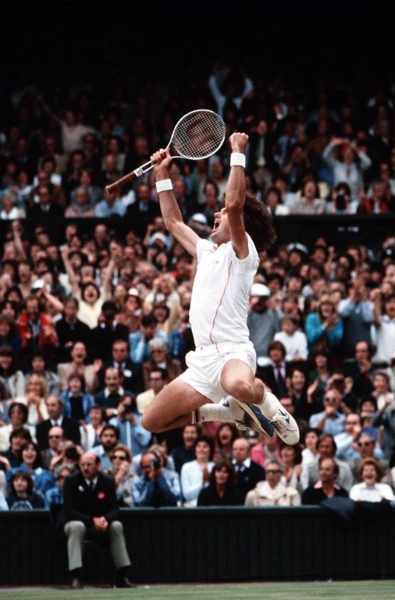 Jimmy Connors celebrates