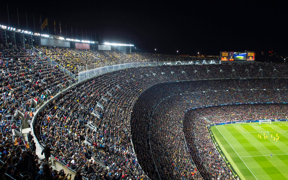  UEFA Champions League, 5. Spieltag: FC Barcelona vs. Borussia Dortmund am 27.11.2019 im Camp Nou, Barcelona. Stadionübersicht.