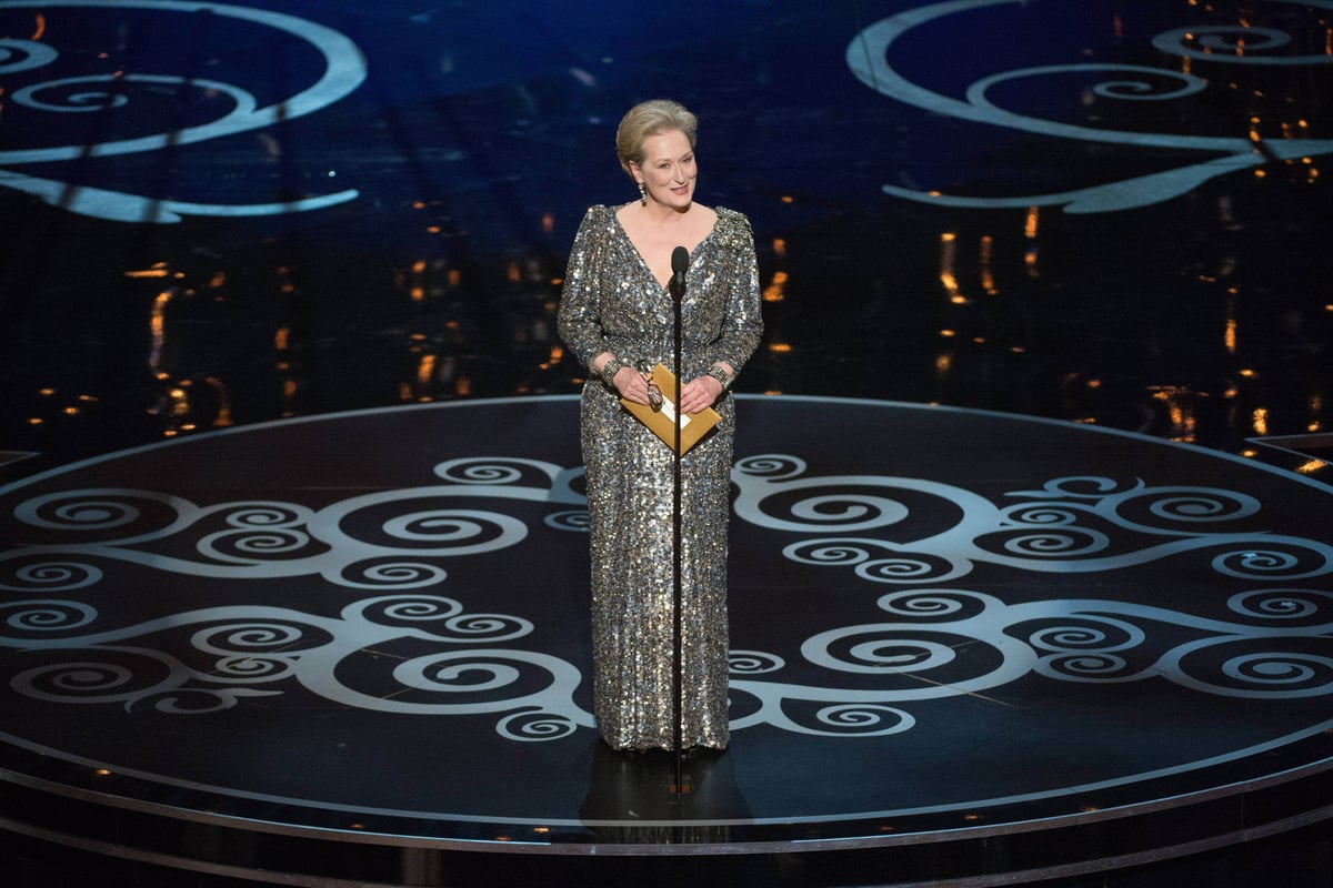 Meryl Streep presented during The Oscars from the Dolby Theatre in Hollywood.