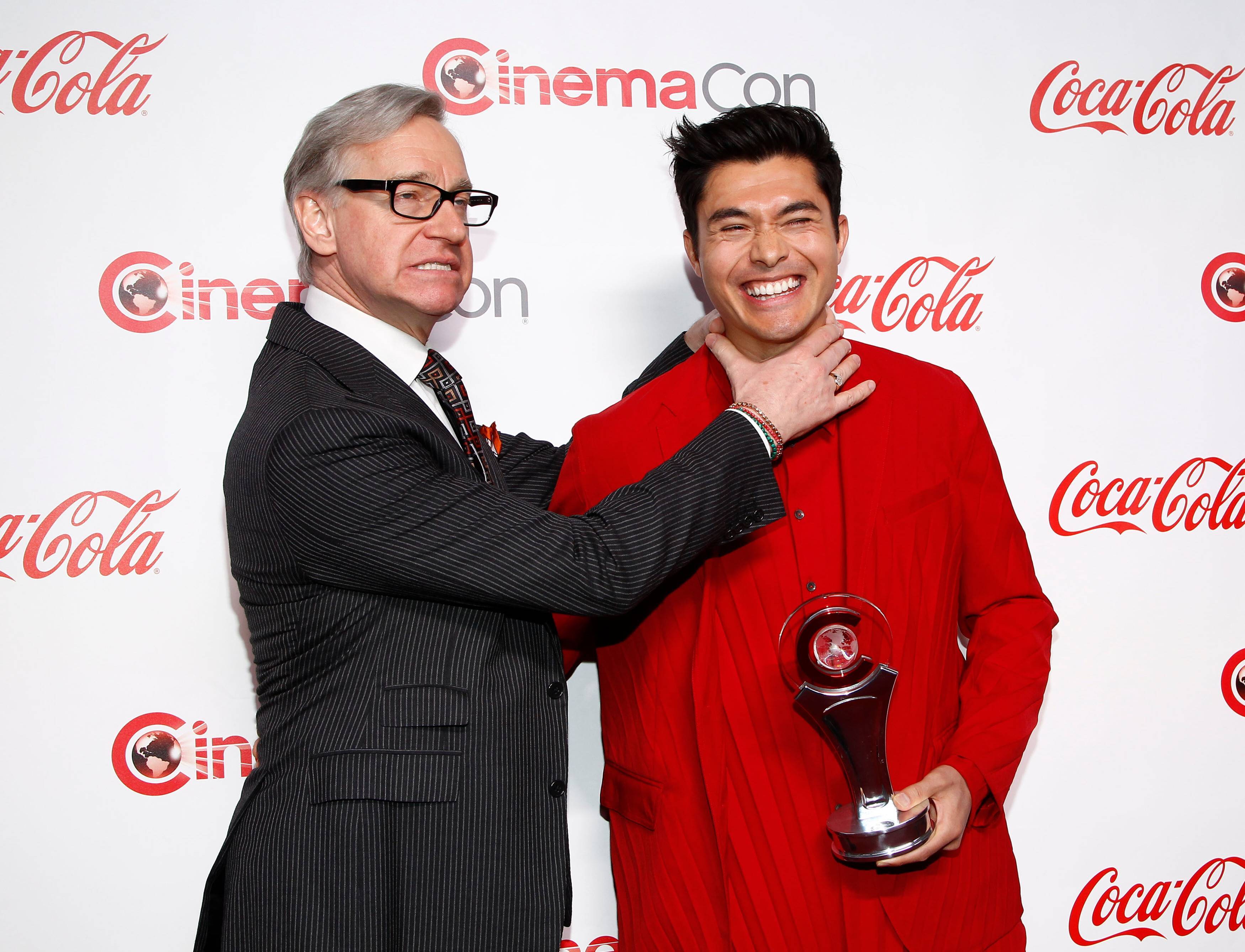  Actor Director Paul Feig and Male Star of Tomorrow award recipient Henry Golding arrive for the CinemaCon Big Screen Achievement Awards 2019.