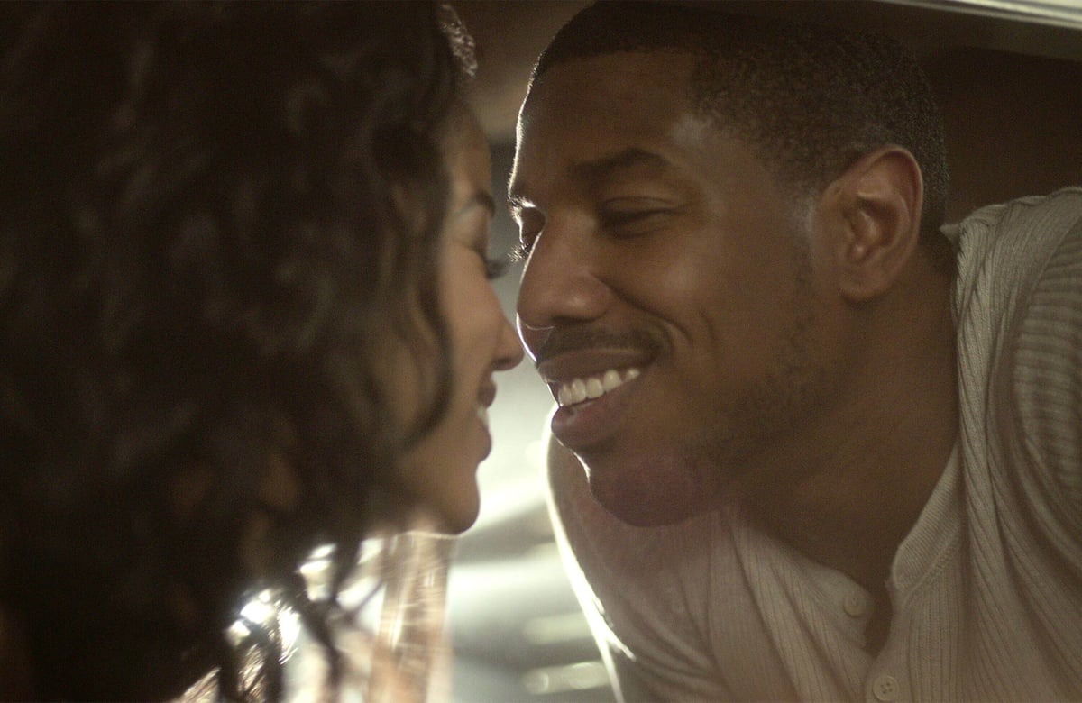 Alisha Wainwright and Michael B. Jordan during a Netflix production for “Raising Dion”.  