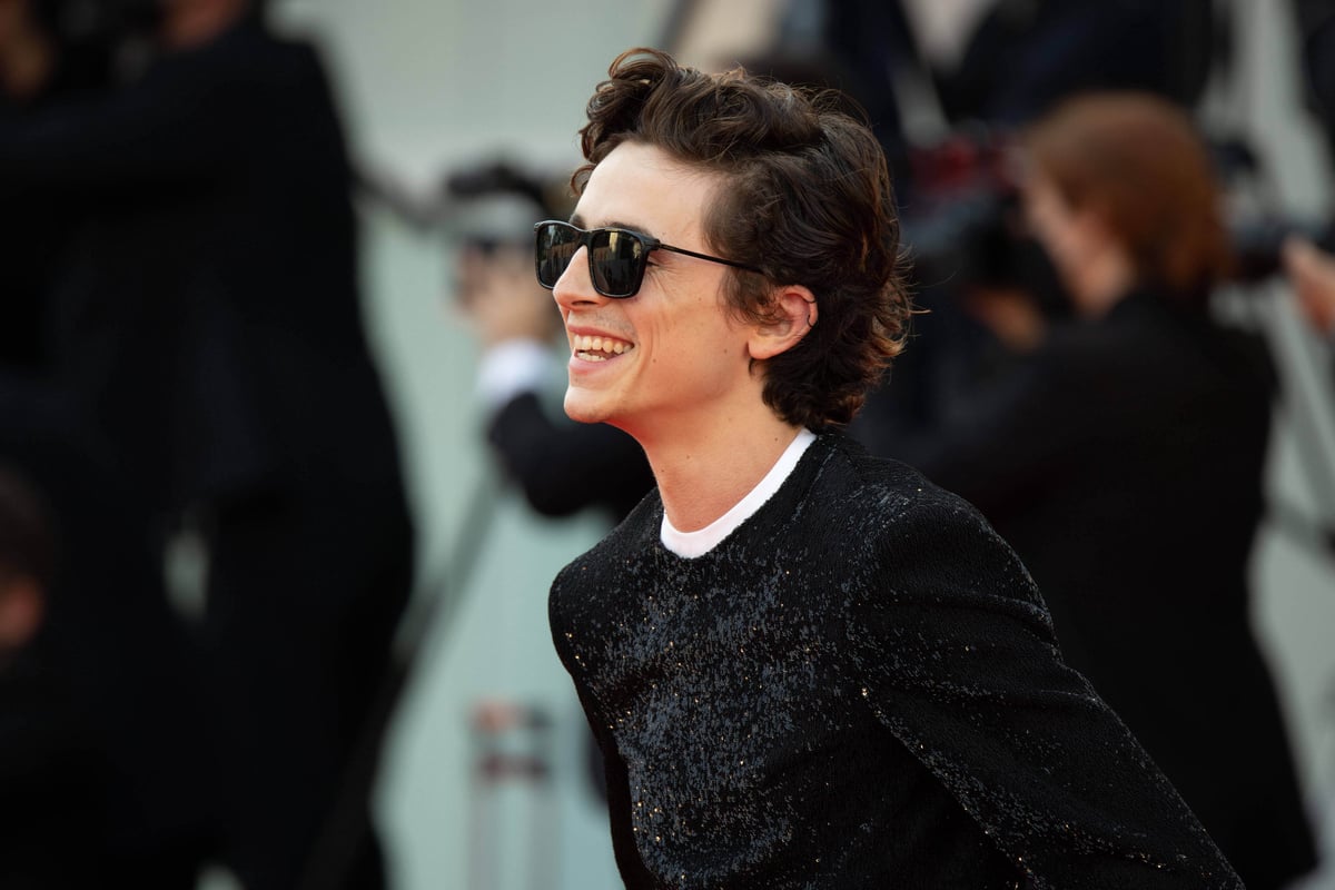 Timothee Chalamet attend the red carpet of the movie Dune during the 78th Venice International Film Festival. 