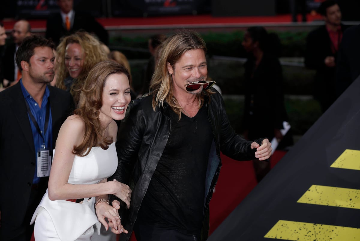 Angelina Jolie and Brad Pitt at the German premiere from “World was Z”.