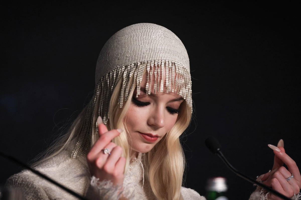 Conference Anya Taylor-Joy attends the Furiosa: A Mad Max Saga at the Cannes Film Festival.