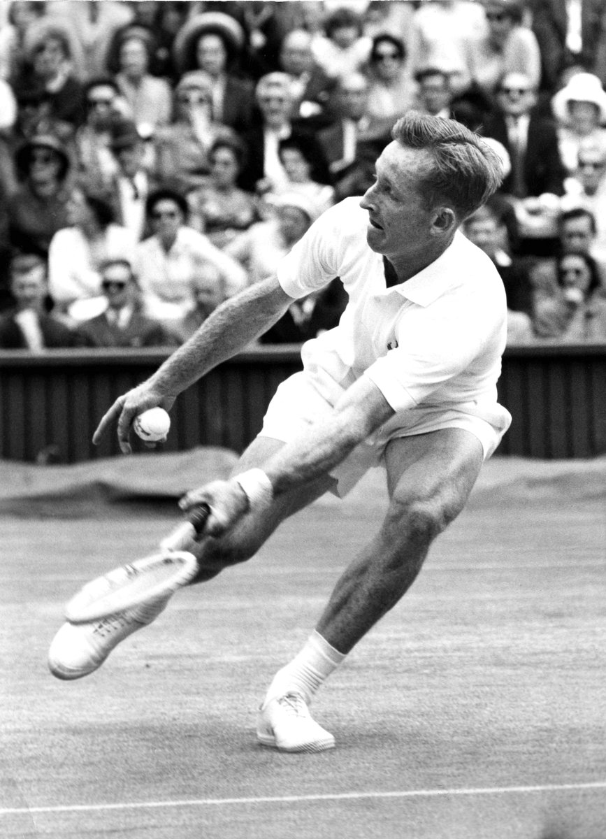 Rod Laver in action