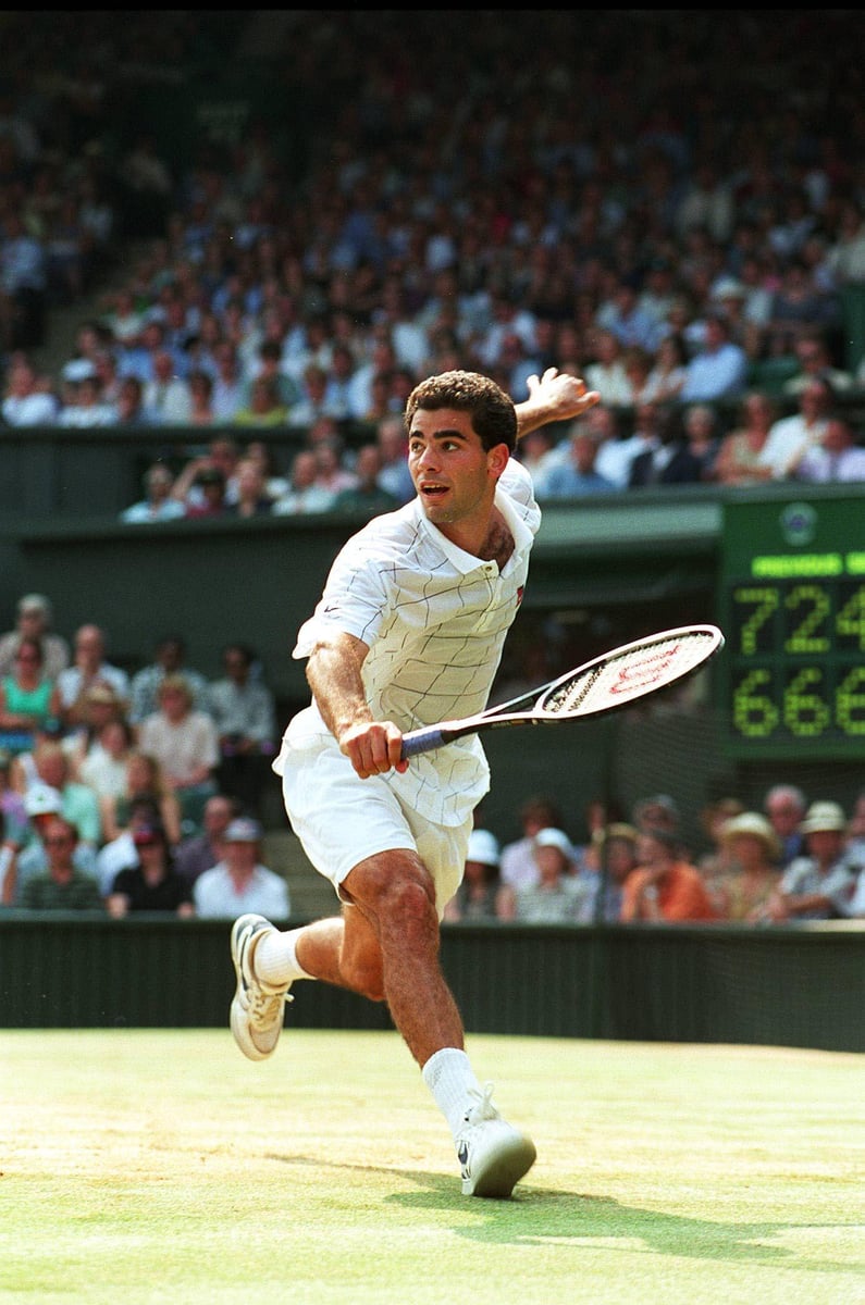 Pete Sampras Wimbledon in action