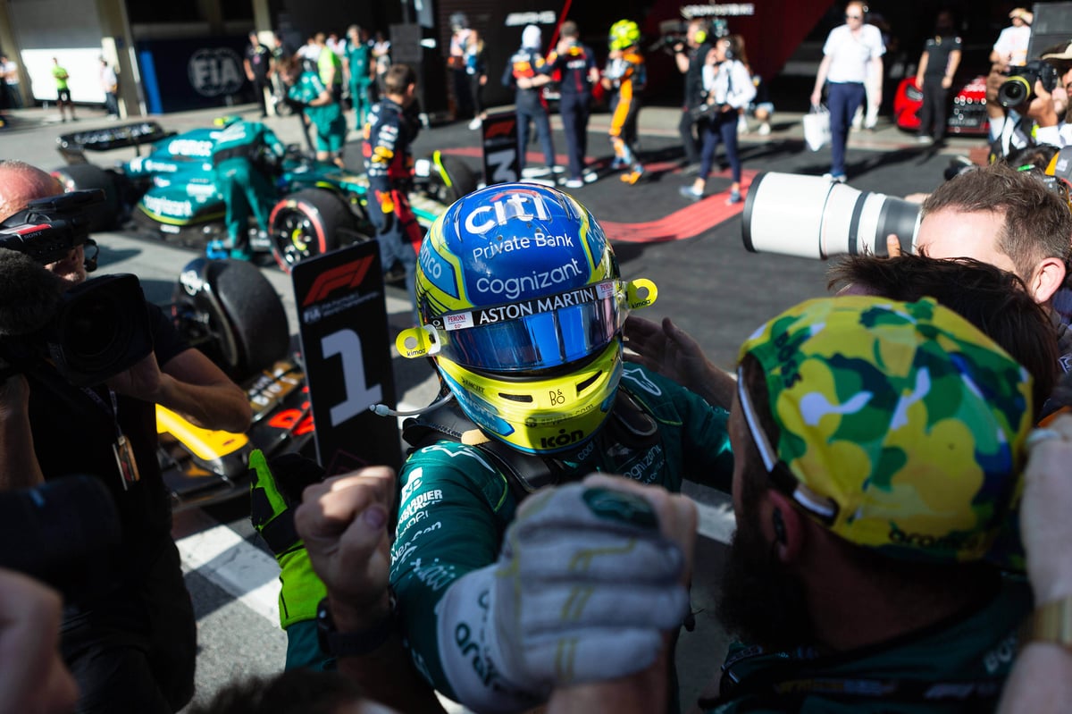 Fernando Alonso wins 3rd place 2023 Sao Paulo GP F1