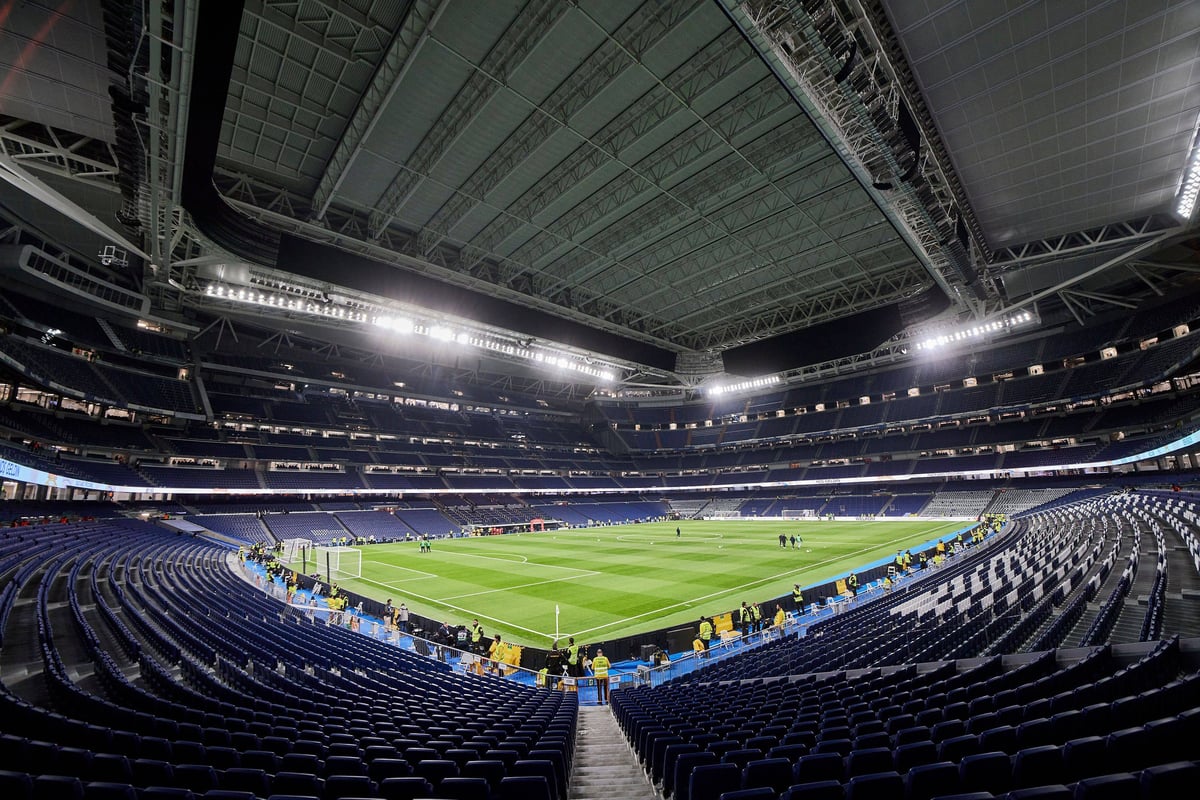 Gesamtansicht des Santiago-Bernabeu-Stadions.