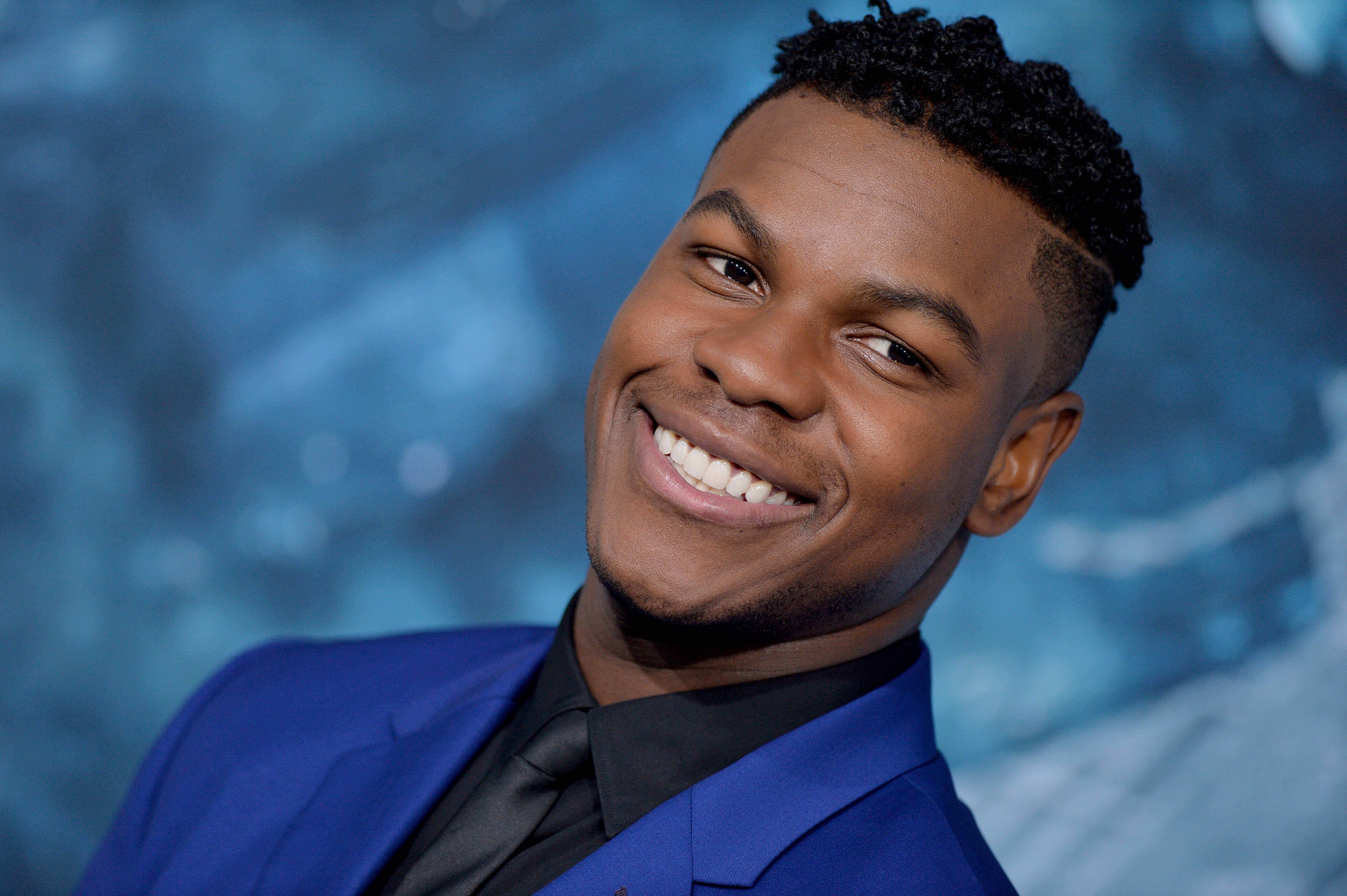 John Boyega attends the Pacific Rim Uprising global premiere.